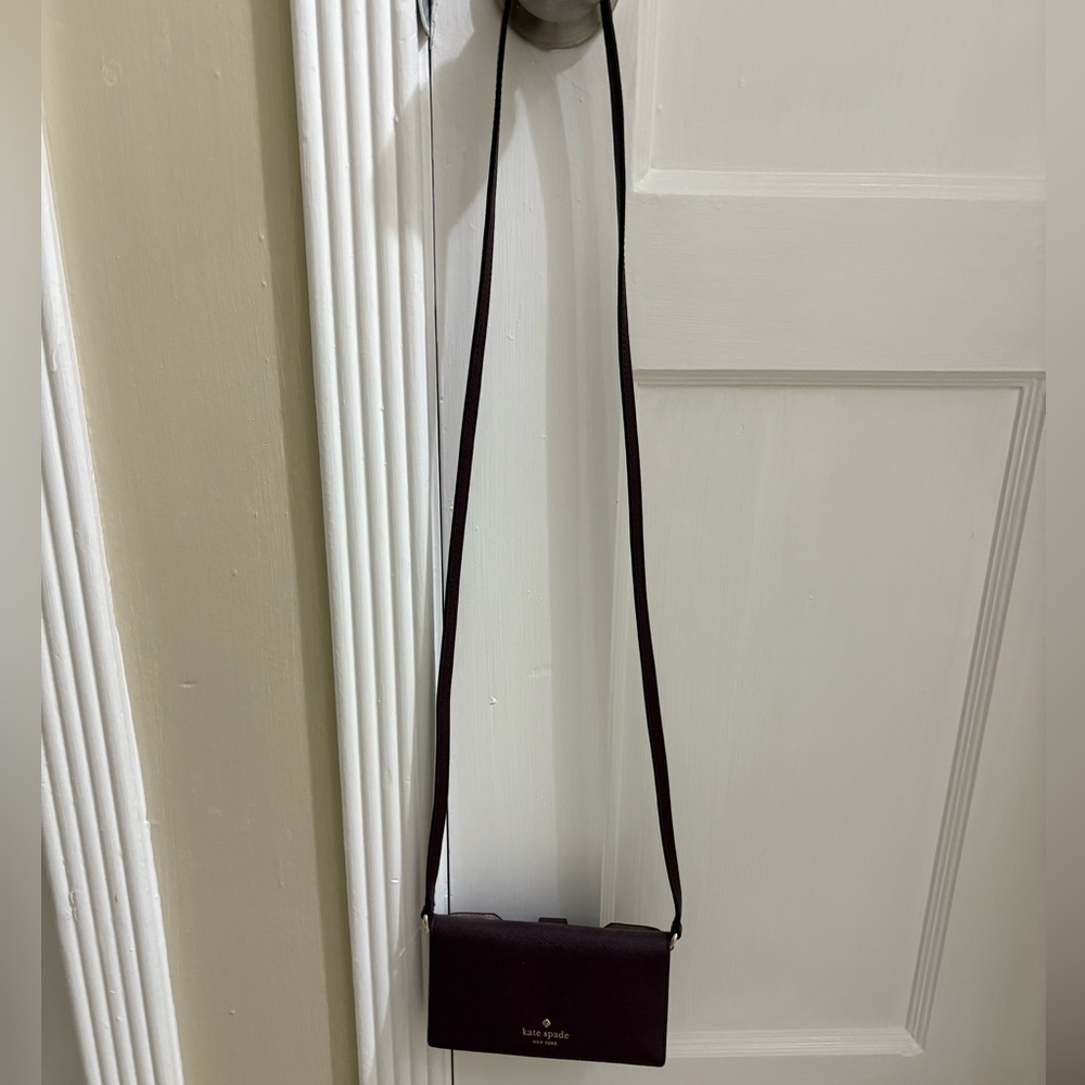 Kate Spade Cedar Street Cali Crossbody Burgundy Clutch Crossbody